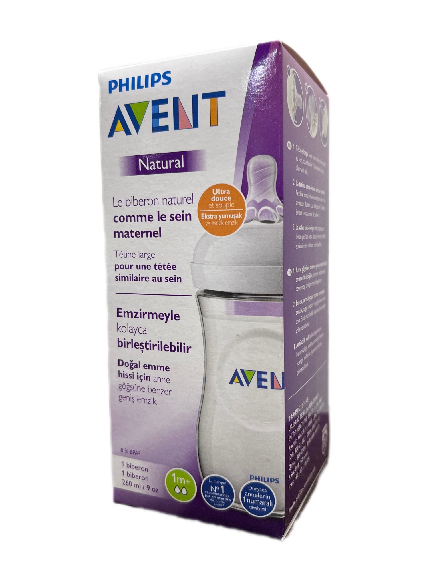 AVENT BY PHILIPS NATURAL LE BIBRON NATURAL COMME LE SEIN MATERNEL 260ml -  Parales3a