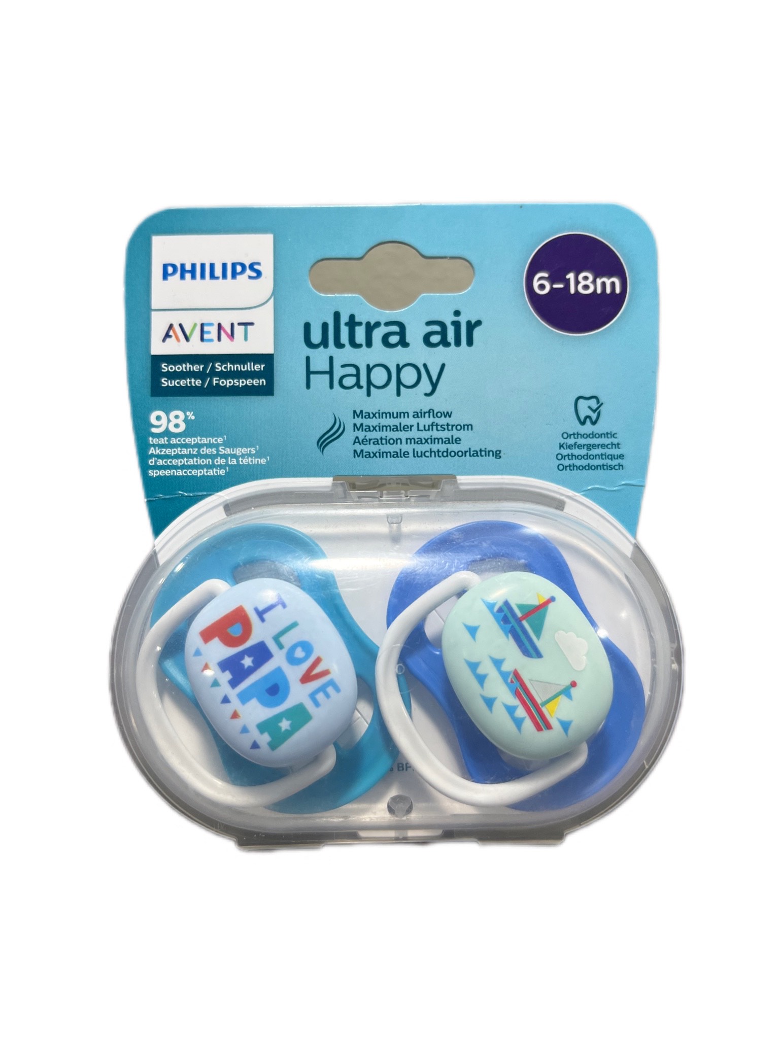 AVENT SUCETTE ULTRA AIR HAPPY 6-18MOIS+ - Parales3a